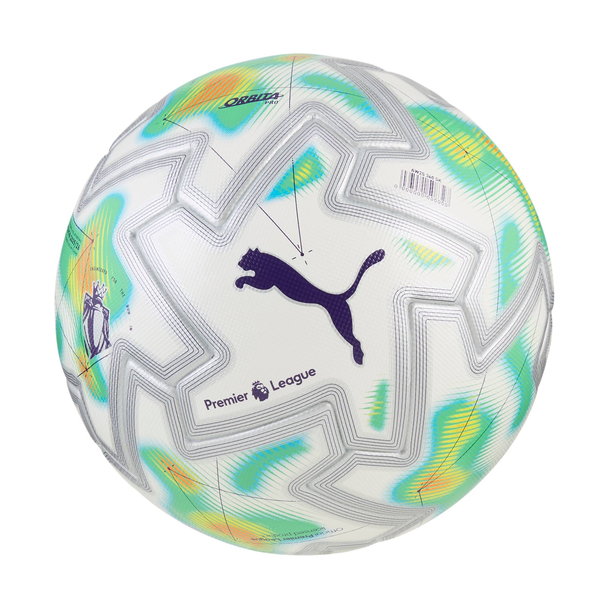 PUMA Orbita Pro Premier League Thrill Football (FIFA® Quality Pro), Accessories, White/Multicolor, 3
