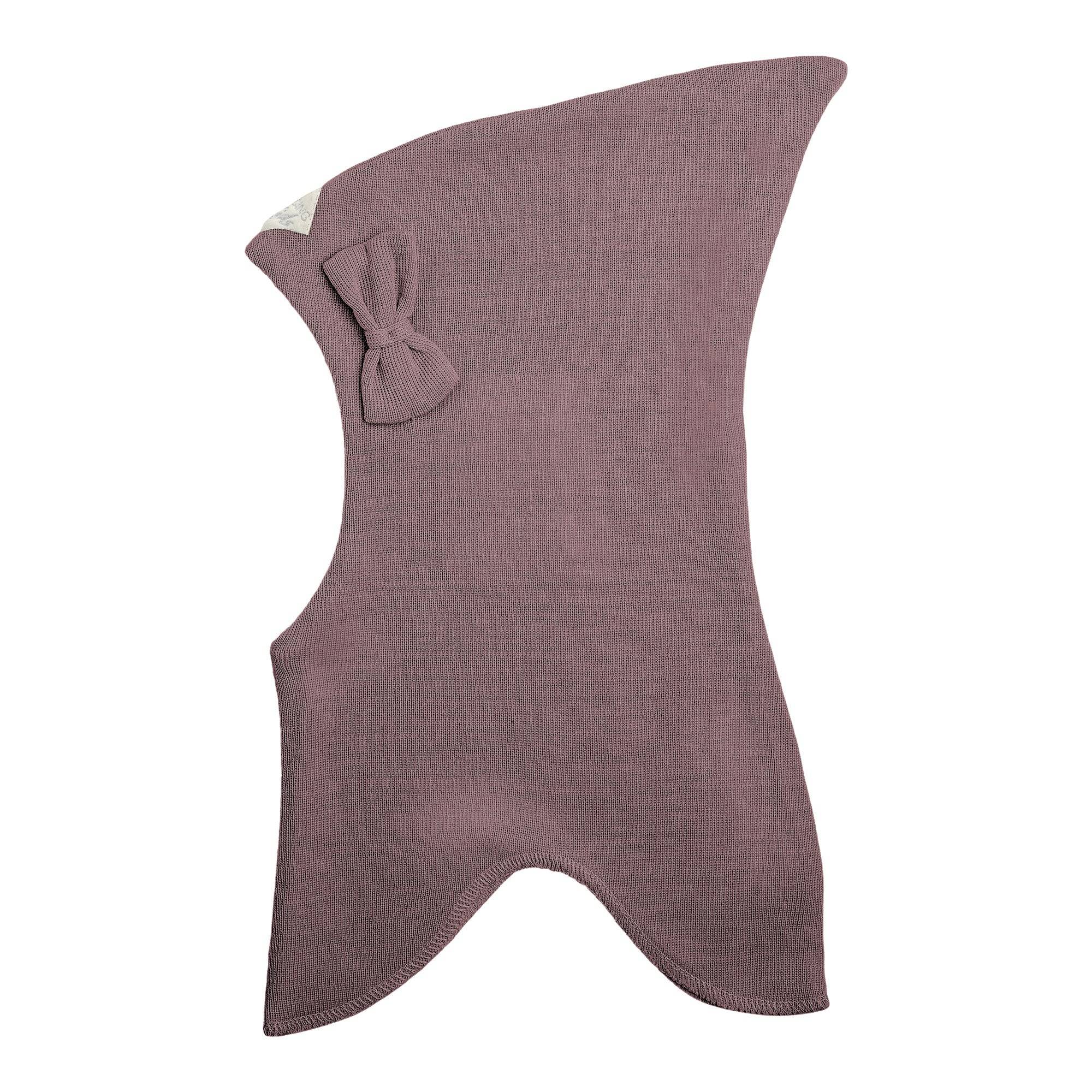 Balaclava With Top And Bow 606001-79 - XS (3-9 months) / Dusty Purple 79