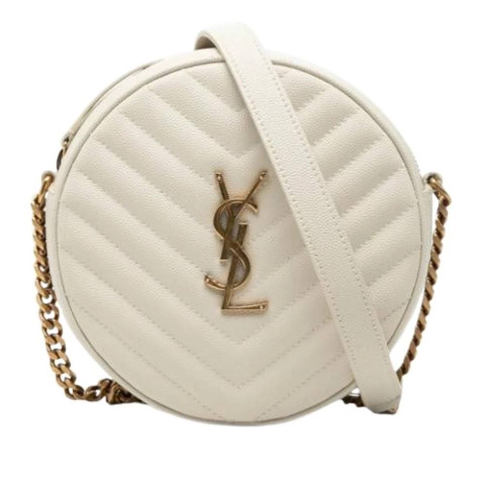 Yves Saint Laurent Vintage Pre-owned Quilted Crossbody Bag - Vintage - Dame - Beige - ONE SIZE - Læder