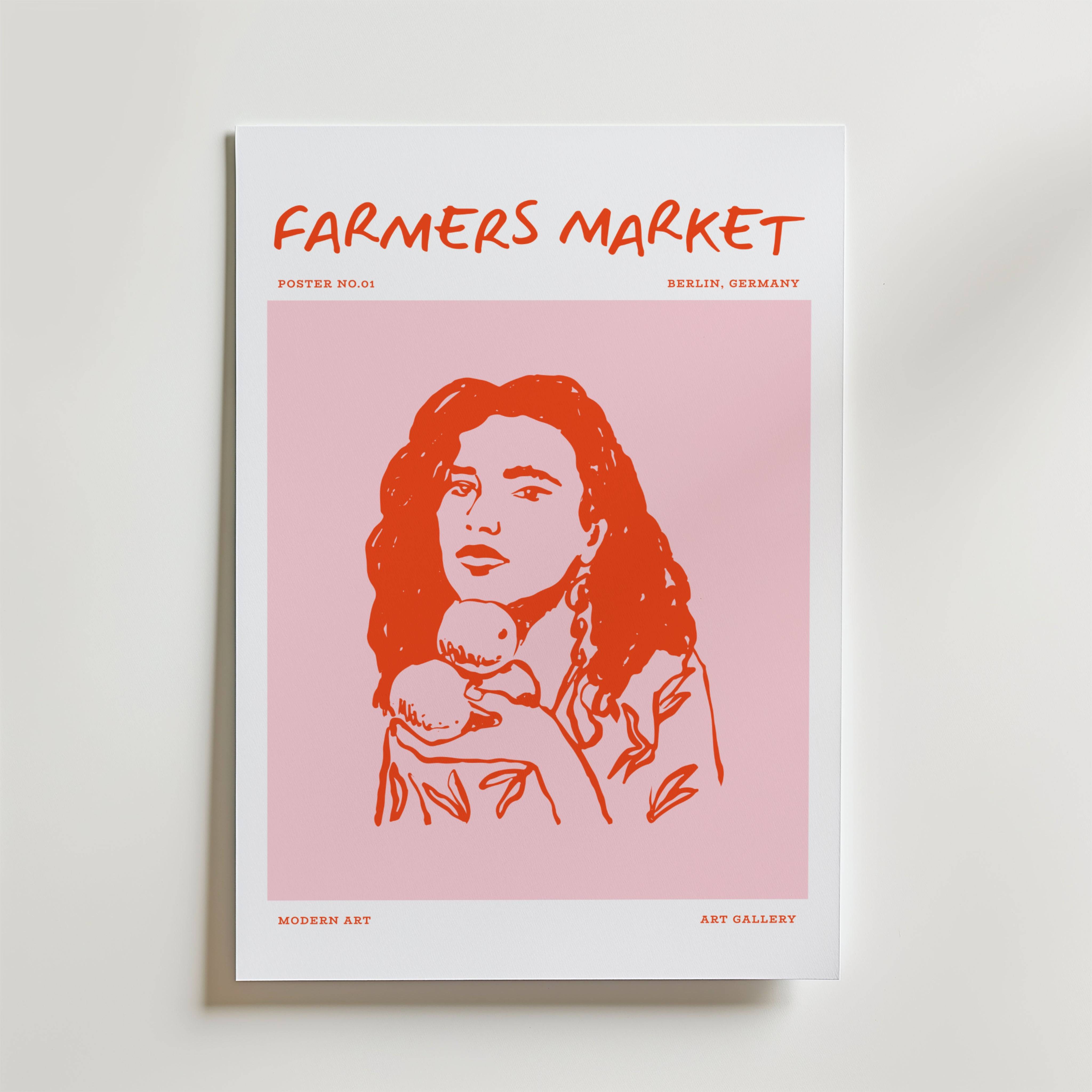 Peachy Mood Poster - Premium Canvas 30x40 cm