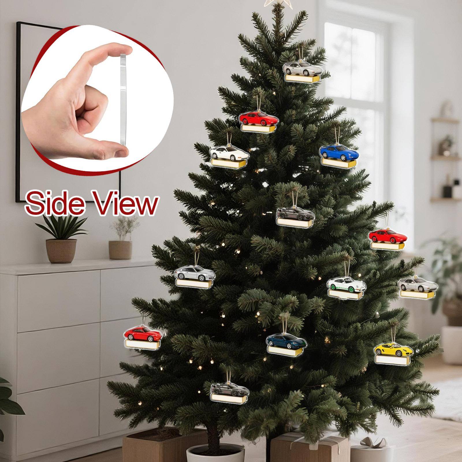 Bil Adventskalender 2025 24 dagar 2D Platt Akryl Hänge Bil Nedräkningskalender Blind Box för Vuxna Män Och Tonårspojkar