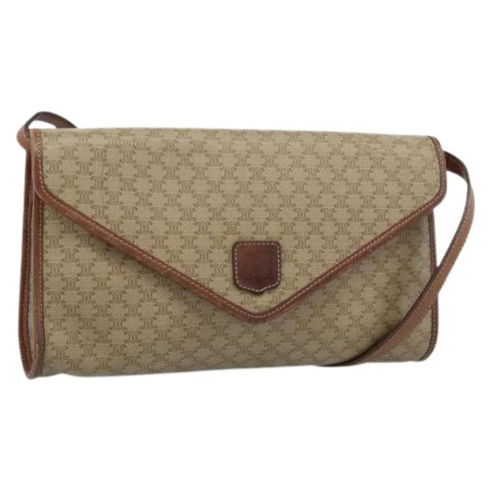 Celine Vintage Pre-owned Vintage Skuldertaske - Vintage - Dame - Beige - ONE SIZE - Uld