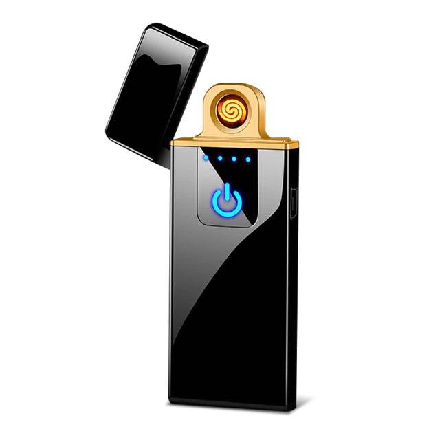 Windproof Six Arc Electric Lighter - silver gift box