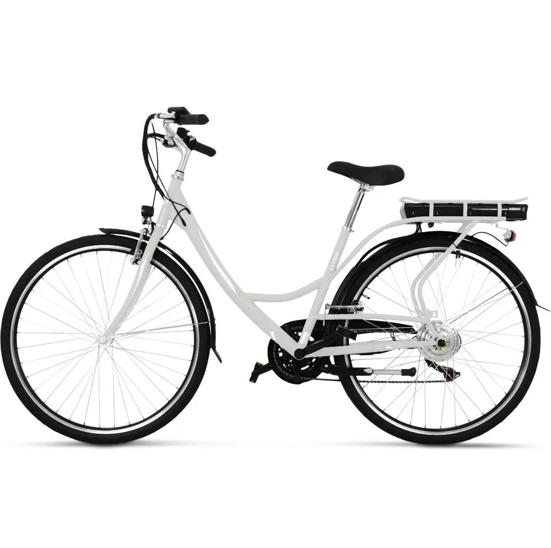 Elcykel dam 28 | 250W - 14,5 Ah Europatillverkad Lyfco Elinor 2.0 Vit Metall