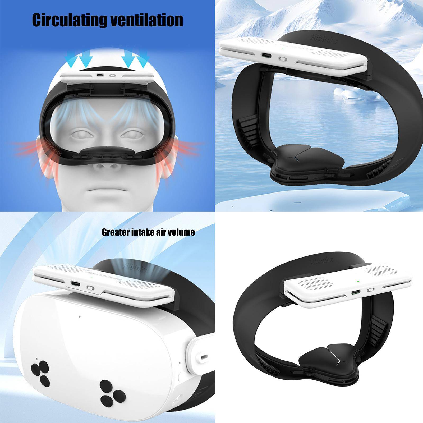 Kylfläkt VR Ansiktsdyna Anti-imma Svettresistent Virtual Reality Tillbehör Förbättrar Spelkomforten För Oculus Quest 3S