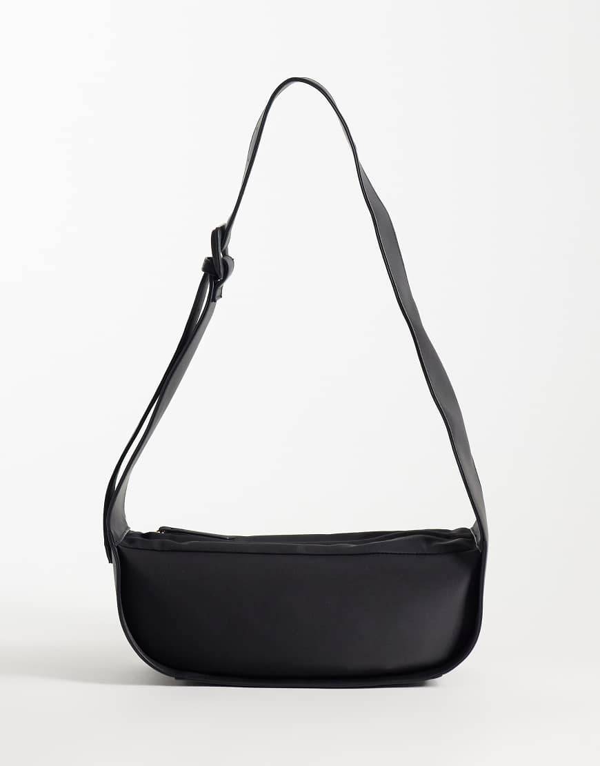 ASOS DESIGN – Svart väska i nylon med axelrem
