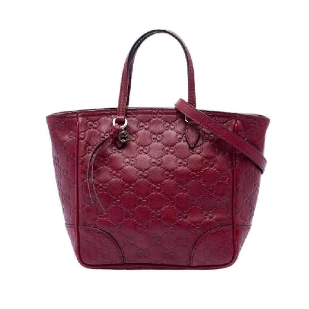Gucci Vintage Pre-owned Bree Tote Bag - Vintage - Dame - Rød - ONE SIZE - Læder
