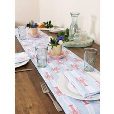 Avalon Home Avalon Home Blue Striped Lobster Table Runner