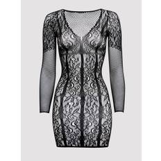 Fifty Shades of Grey Captivate Black Lace Long Sleeve Mini Dress