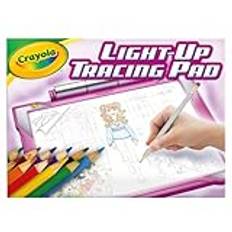 Crayola – Pink Light Up Tracing Pad, LED-ljustavla, kreativ tecknings- och färgaktivitet, presentidé, rekommenderad ålder: från 6 år