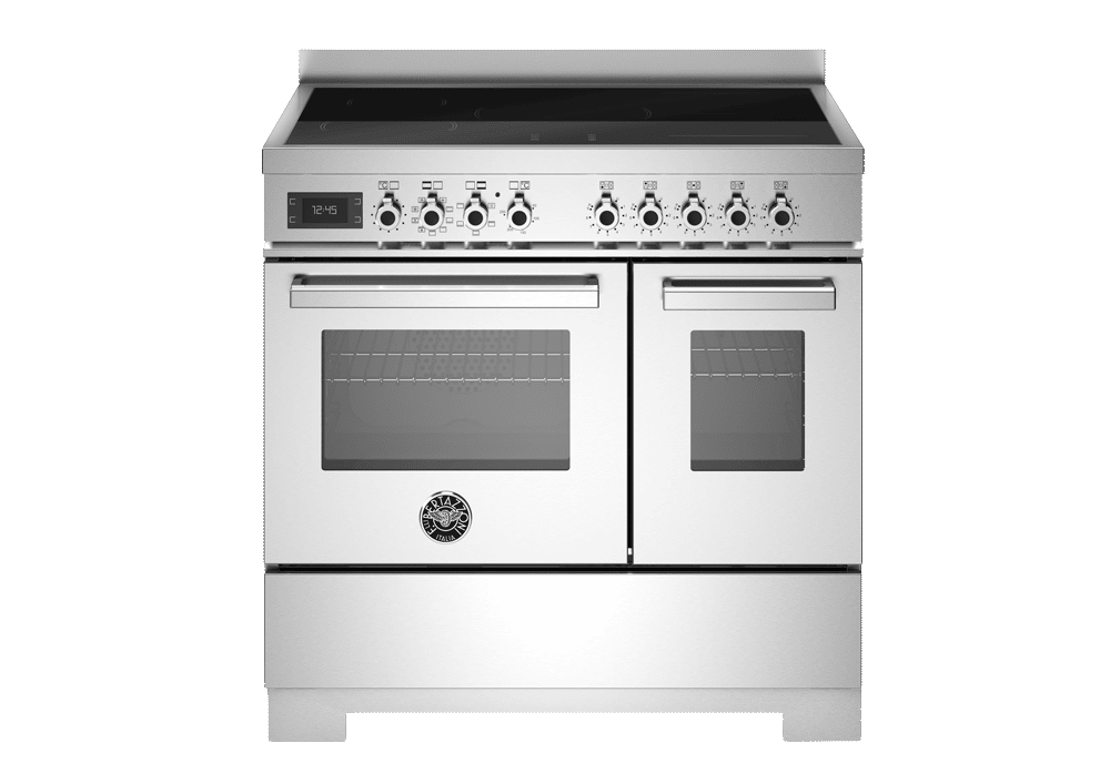 Professional - Induktionskomfur 90 cm (2 ovne) - Rustfrit - Bertazzoni.