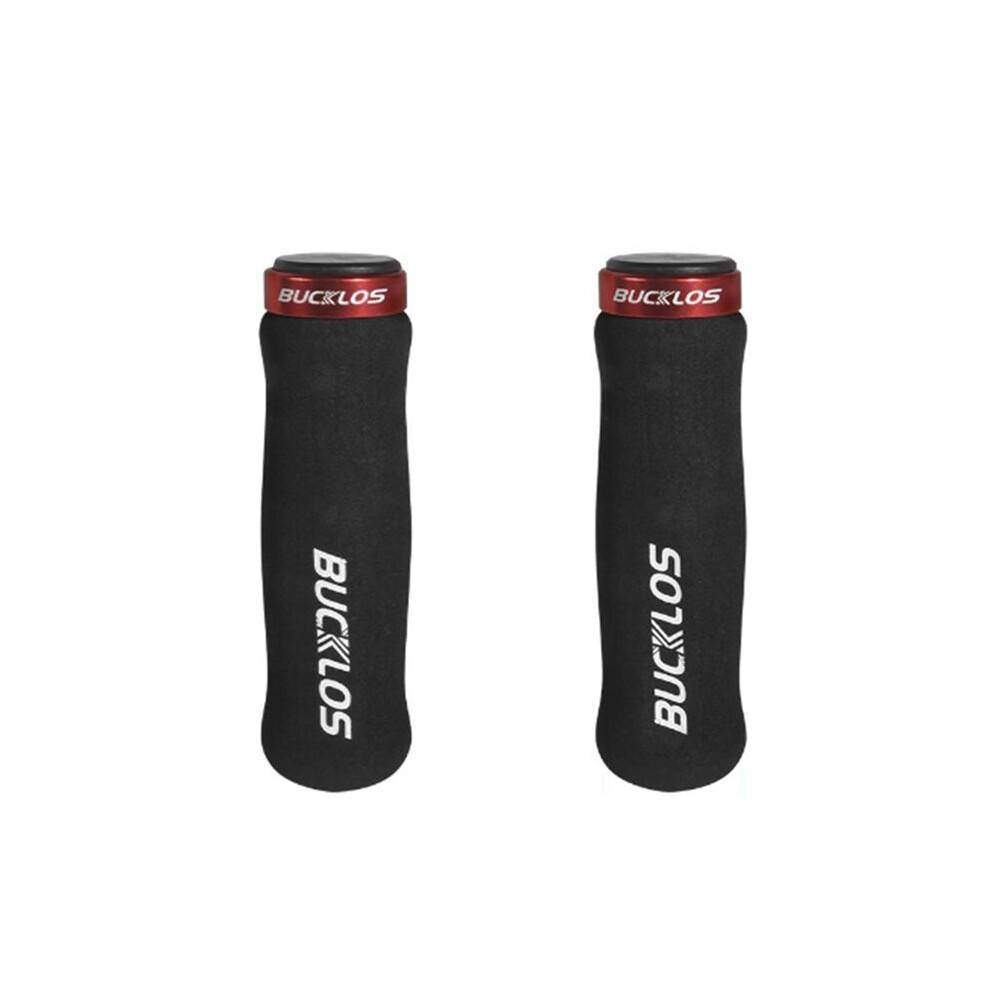BUCKLOS MTB Bike Handlebar Grips Lock Soft Leather Sponge Bicycle Handlebar Anti-Slip Handlebar Tape with Bar End Plugs