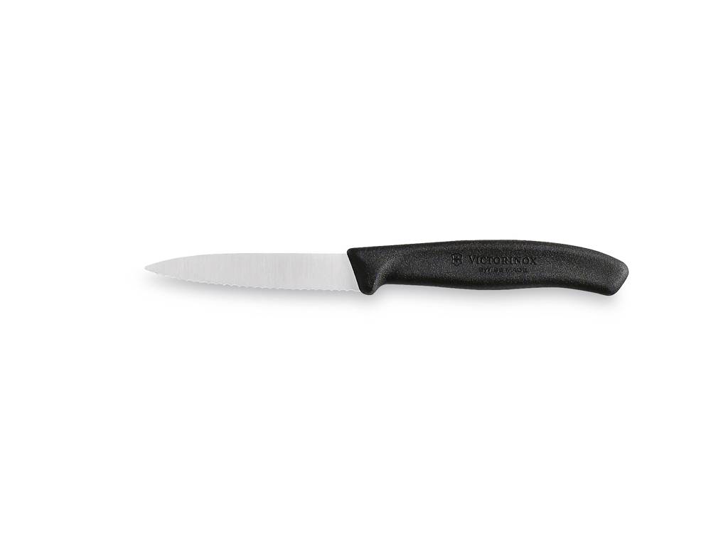 Urtekniv, 8 cm, Victorinox, med bølgeskær.