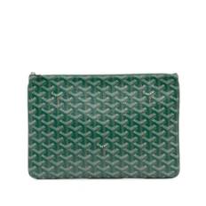 Goyard Vintage, Pre-owned, Dame, Grøn, ONE SIZE, Tyl, Pre-owned Coated canvas clutches