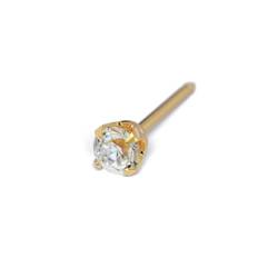 STUDEX - 1st örhänge 9k guld, Kubisk Zirkonia, 3mm