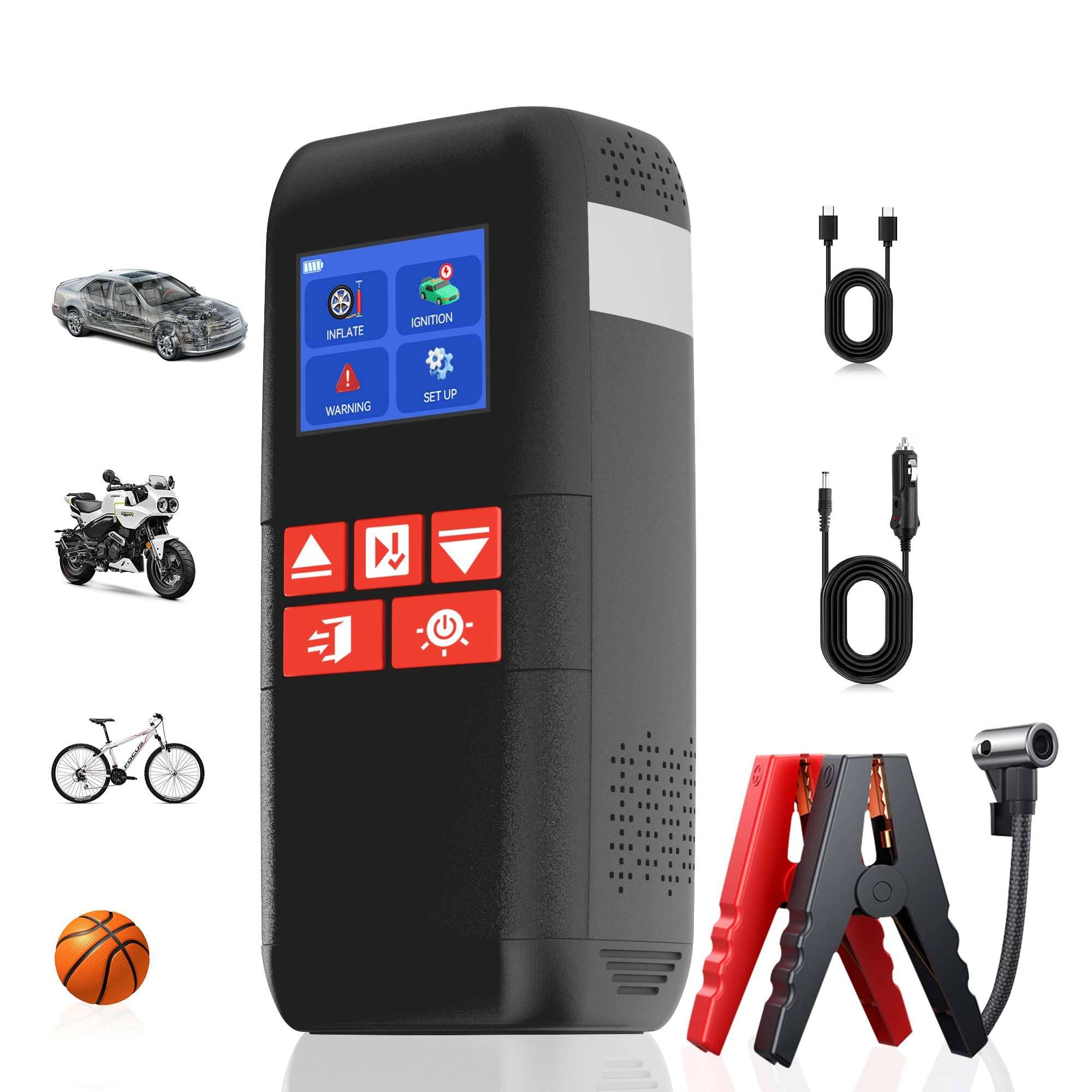 KONNWEI SA500 2000A 12V – Jump starter with air compressor + power bank