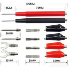 16 st universell digital multimeter sond testledningar kabel stift flera meter tester nålspets bly sond alligator clip pen kit