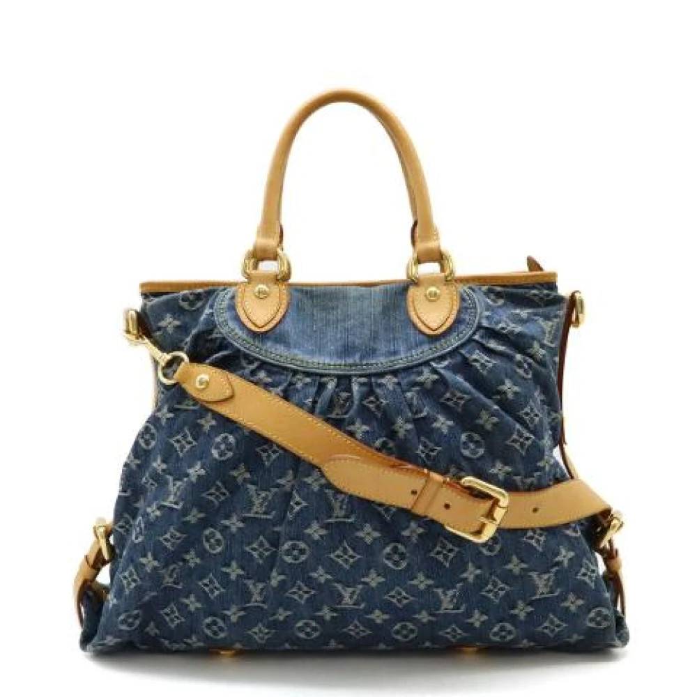 Louis Vuitton Vintage Pre-owned Vintage Canvas Håndtaske - Vintage - Dame - Blå - ONE SIZE -