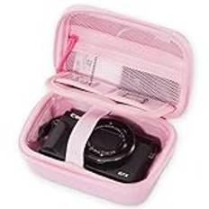 ProCase Skyddsfodral för digitalkamera Canon PowerShot SX740 HS, Canon G7X Mark III Mark II, Kodak, kameror reseförvaringsväska – rosa, Rosa, Kamerafodral