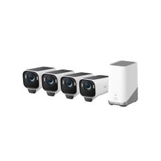 eufyCam S3 Pro 4-Kamera-Set, 4K Kabellose Solar-Überwachungskamera Außen, MaxColor Nachtsicht, Forever Power 2.0, Gesichtserkennung-KI, Erweiterbarer Lokaler Speicher, Ohne Montaliche ABO-Kosten