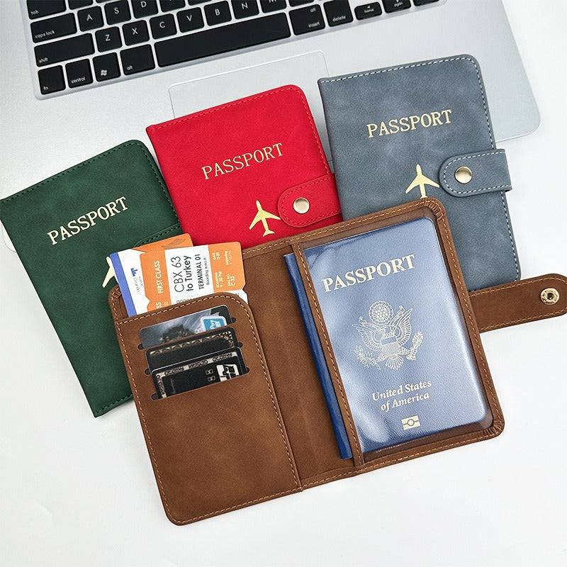 Passfodral med RFID-skydd, vattenavvisande - Brun