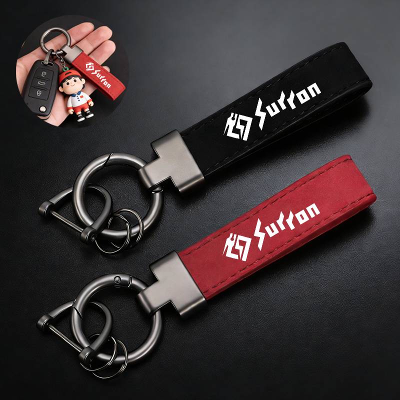 High-Grade Leather Suede Keychain Motorcycle Key Ring For Sur Ron Surron 48T 52T 54T 58T 64T Light Bee X S Lightbee