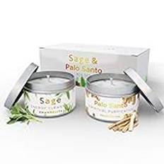 Chandelita Doftljus Av Ren Salvia Och Palo Santo För Välsignelse Och Energin I Huset, Helande Och Rengörande Andligt För Rening, Avslappning, Meditation Och Helande Av Chakran