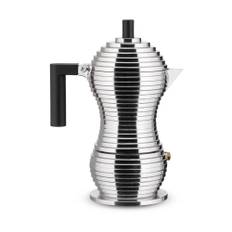 Alessi, Home, unisex, Grå, ONE Size, Pulcina Kaffebryggare, Aluminium, Svart