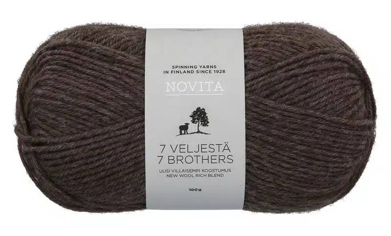 Novita 7 Bröder Aran Enfärgade 100g - Novita 7Bröder Murkla 064 - Novita7BröderMurkla064