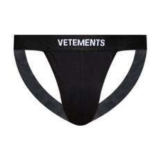 Vetements, Undertøj , Herre, Sort, XS, Jockstraps med logo