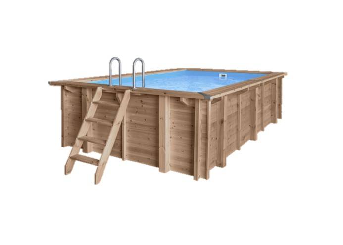 Abatec Træpool 502x322x122 cm (komplet m/teknik + covers) - PoolOasen.
