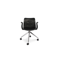 Bent Hansen Primum Chair Dynamic stel m/ hjul - Poleret aluminium / Black Spisebordsstole - Tilbud