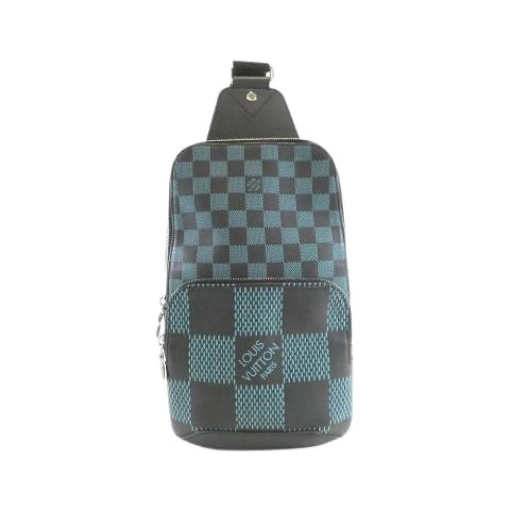 Louis Vuitton Vintage Pre-owned Damier Infini Avenue Sling Skuldertaske - Vintage - Dame - Grøn - ONE SIZE - Uld