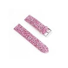 22mm 20mm Läderrem for Samsung Galaxy Watch 6 5/Pro 4 Classic Band 42mm 45mm Active 2 40mm 44mm 43mm 47mm Paljetter Armband (Color : Pink, Size : For Galaxy Watch5 44)