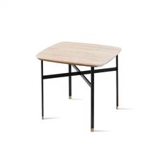 Skovby SM240 / SM260 sofabord - 54 x 54 cm - Massiv hvidolieret bordplade