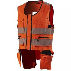 L.Brador Heavy hantverksväst 2040PB, Varsel Orange (L)