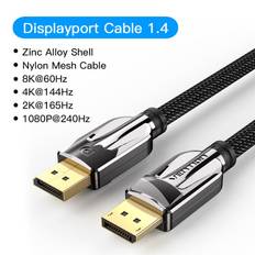 Vention DisplayPort 1.4-kabel 8K@60Hz High Speed 32.4Gbps Display Port-kabel för Video PC Laptop DP 1.4 Display Port 1.2-kabel 1m svart