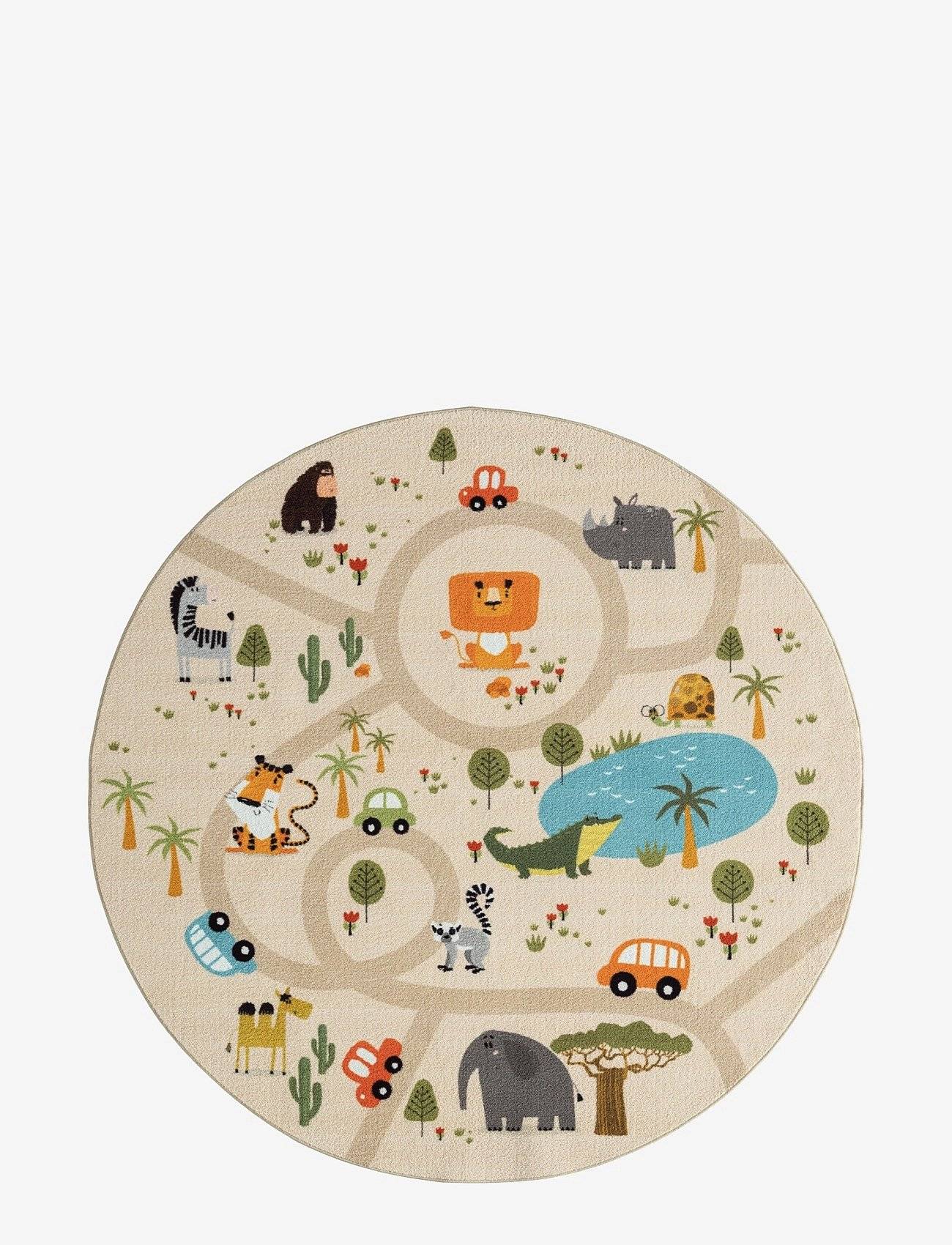 KM Home Play Animals - Multi/patterned - 120X120 cm ROUND