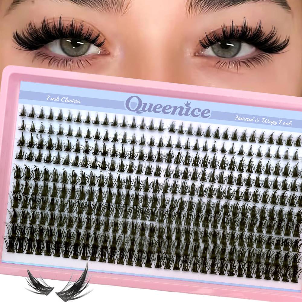 Lash Clusters Kit Natural 330pcs Cluster Eyelash Extensions Wispy Fairy Fluffy Eyelash Clusters Anime Cosplay Individual Lash Cd Curve 10-16mm