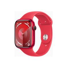 Apple Watch Series 9 (GPS + Cellular) - (PRODUCT) RED - 45 mm - röd aluminium - smart klocka med sportband - fluoroelastomer - röd - bandstorlek: M/L
