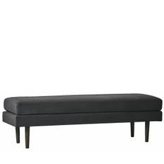 Lene Bjerre Ella bænk - mørkegrå velour - 150 cm