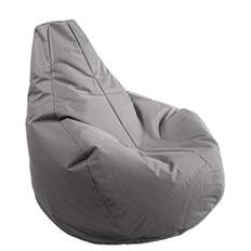 AD.CON Outdoor & Indoor Sitzsack Gamer mit EPS-Perlen Füllung, Puff, Relax-Sessel, Sitzkissen, Bodenkissen, Bean Bag, 225L Grau
