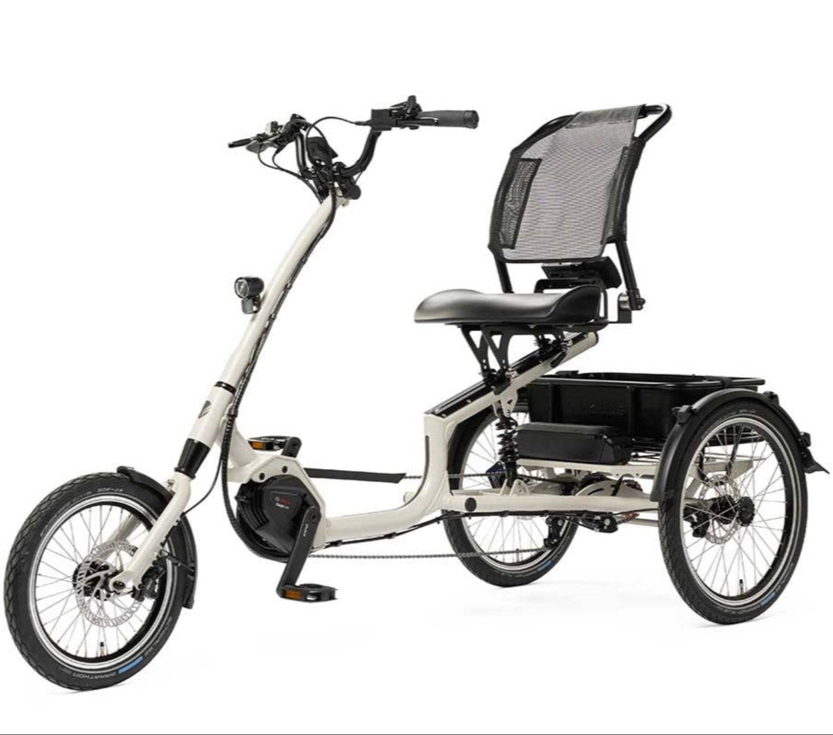 Scoobo+ 3-hjulet elcykel - OneSize (ca. 150-205 cm) / PF-Papyrus White