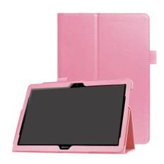 Huawei MediaPad T3 10 etui i læder med Stylus holder - Lyserød