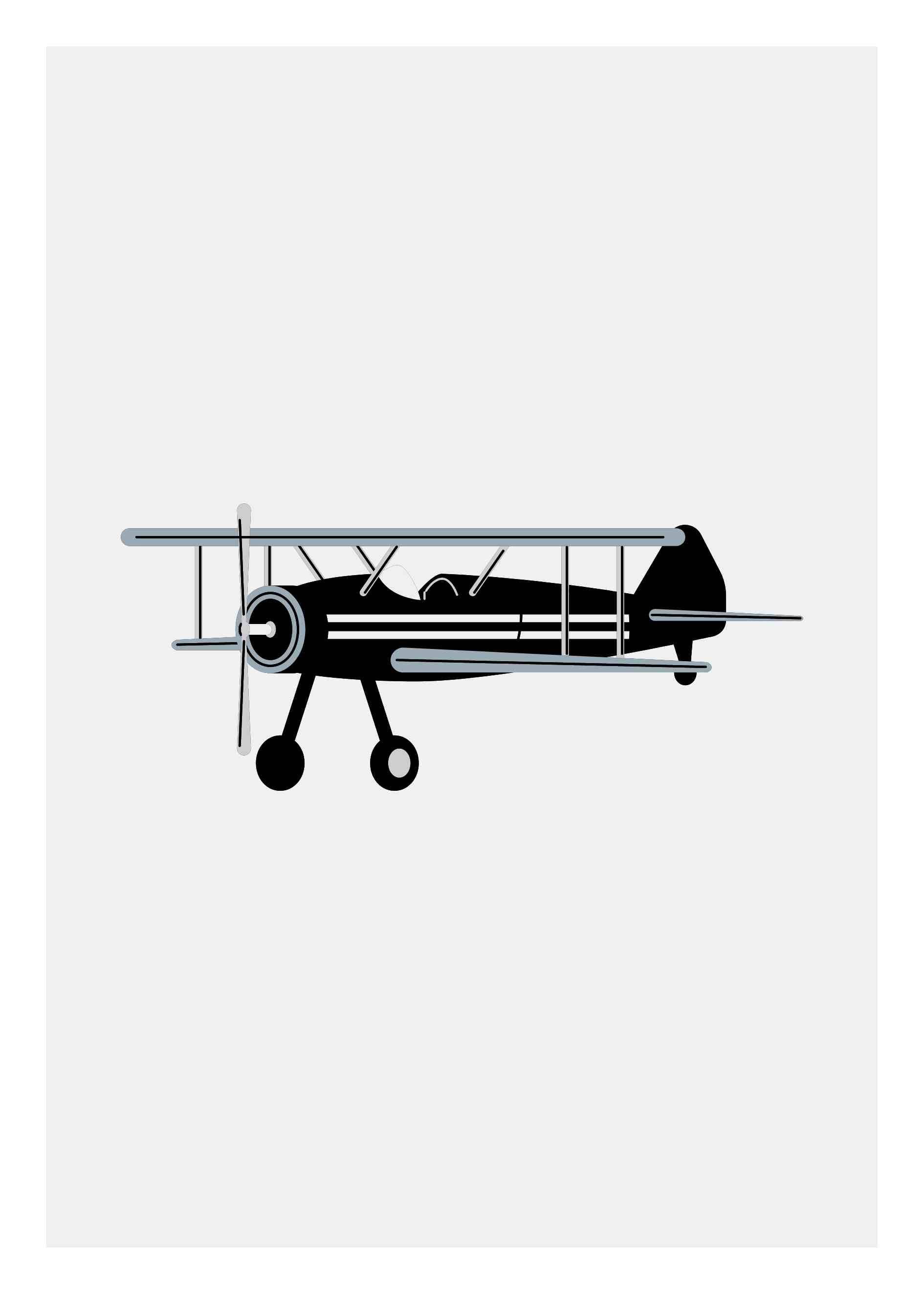 Flygplan Poster 3 - 21x30 cm