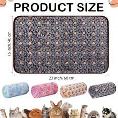 TEMU 4pcs Guinea Pig Fleece Blankets Small Animal Cage Liners Sleep Mat Bedding Pad For Hamster Chinchilla Rabbit Hedgehog