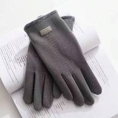 1 Pair Cycling Gloves For Men & Women, Autumn/Winter Fleece Lined Touchscreen Windproof Gloves, Fashion & Warm, Suitable For Driving, Cycling, Outdoor - Multicolor