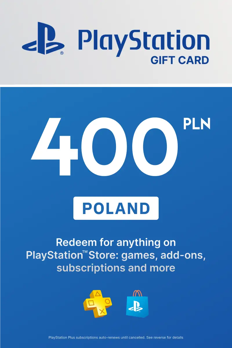 PlayStation Network Card 400 PLN (PL) PSN Key Poland.