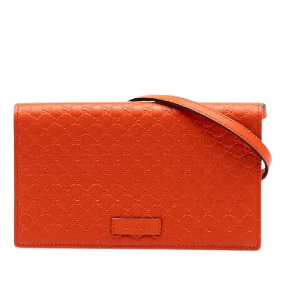 Gucci Vintage Pre-owned Crossbody Bag - Vintage - Dame - Orange - ONE SIZE - Læder