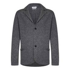 Boglioli, Jacka, Herr, S, Kashmir, Grå stickad kavaj-cardigan Aw24 - gray (S)